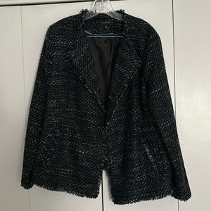 Talbots, size 14, navy with mettalix thread throughout blazer